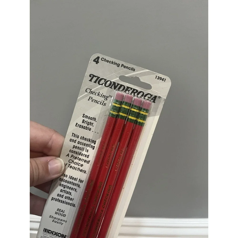 Vtg Ticonderoga Erasable Colored Pencils And Red Pencils 11126,‎ 13941